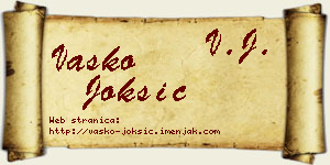 Vasko Joksić vizit kartica